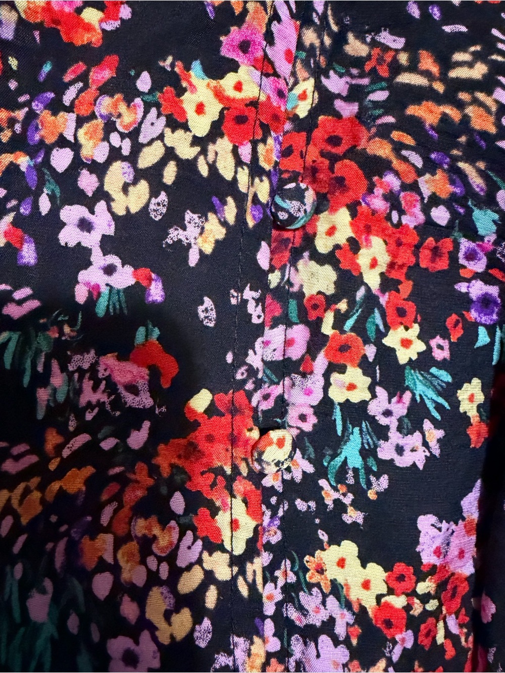Floral Maxi Dress Long Sleeve/Boho/Cottegecore/Romantic/Modest/Wedding/Vacation - Picture 3 of 4